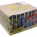 Clipper Lighter – Hippie Theme Skeletons 48pk