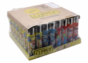 Clipper Lighter – Hippie Theme Skeletons 48pk