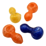 6ct 3" Mix Frit Art Fat Body Hand Pipe