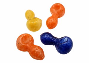 6ct 3" Mix Frit Art Fat Body Hand Pipe