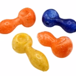 6ct 3" Mix Frit Art Fat Body Hand Pipe