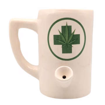 High Point Hand Pipe - Green Cross Mug