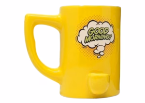 High Point Hand Pipe – Yellow Good Morning Mug