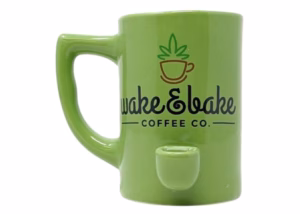 High Point Hand Pipe – Green Wake and Bake Mug