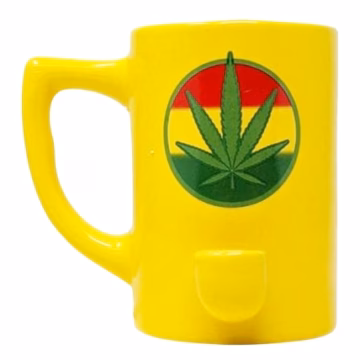 High Point Hand Pipe – Yellow Leaf Mug