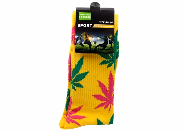 10ct Fashion Sport Socks Assortment - Leaf Design