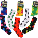 10ct Fashion Sport Socks Assortment - Leaf Design