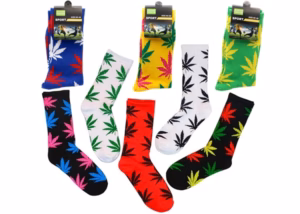 10ct Fashion Sport Socks Assortment - Leaf Design