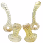 4ct 6" Silver Fumed Candy Cane Donut Bubbler