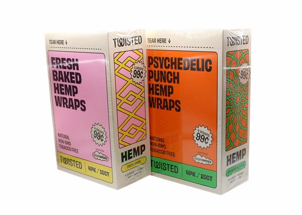 Twsited Hemp Summer Combo - Fresh Baked and Psychedelic Peach Wraps