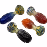4ct 4" Frit Fumed Marble Art Hand Pipe