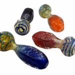 4ct 4" Frit Fumed Marble Art Hand Pipe