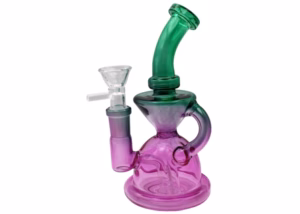 6" Double Step Color Design Mini Glass Recycler Water Pipe