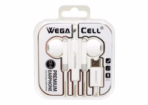 WegaCell USB-C In-Ear Stereo Earphone Noise Isolating Heavy Bass