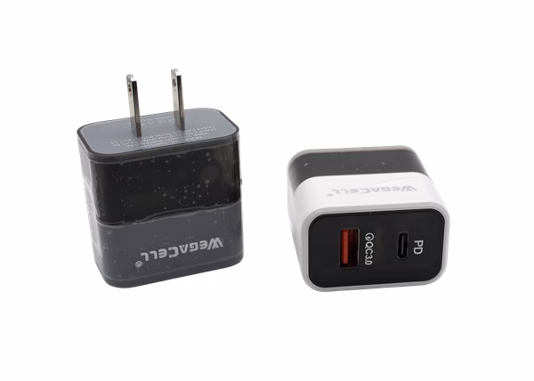 WegaCell Universal Dual Port Fast Charging USB-USB C Home Wall Charger