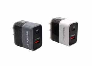 WegaCell Universal Dual Port Fast Charging USB-USB C Home Wall Charger