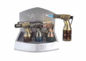 Scorch Torch Single Flame Heavy Metal Torch Lighter 6pk