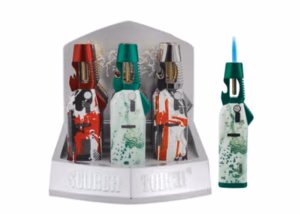 Scorch Torch Single Flame Torch Lighter w/ Bottle Opener Nozzle 9pk