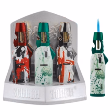 Scorch Torch Single Flame Torch Lighter w/ Bottle Opener Nozzle 9pk