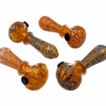 4ct 4" Gold Fumed Heavy Hand Pipe