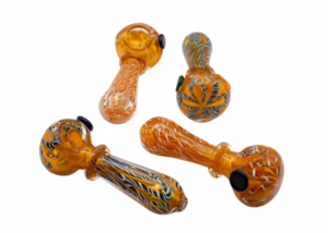 4ct 4" Gold Fumed Heavy Hand Pipe