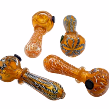 4ct 4" Gold Fumed Heavy Hand Pipe