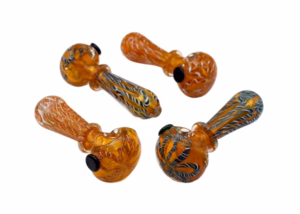 4ct 4" Gold Fumed Heavy Hand Pipe