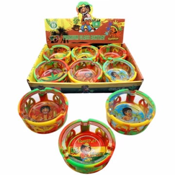 Reggae Honeypuff Silicone-Framed Glass Ashtray 6pk