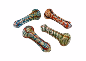 6ct 4" Silver Fumed Rod Art Hand Pipe
