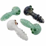 6ct 4" Twisted Body Frit Art Hand Pipe