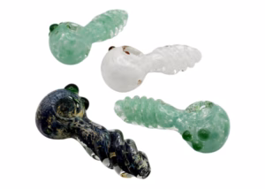 6ct 4" Twisted Body Frit Art Hand Pipe