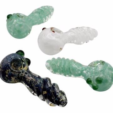6ct 4" Twisted Body Frit Art Hand Pipe