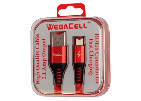 WegaCell iPhone Fast Charging 3 Ft Lightning TPE Data Cable