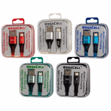 WegaCell iPhone Fast Charging 3 Ft Lightning TPE Data Cable
