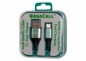 WegaCell Android Type C USB Braided Fast Charging 3 Ft TPE Data Cable