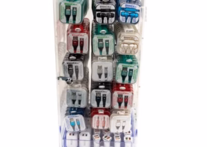 Phone Chargers Accessories LED Lockable Counter Display 190pcs