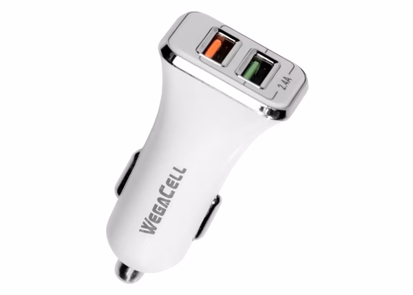WegaCell Universal Dual Port Fast Charging USB - Car Charger - Image 4