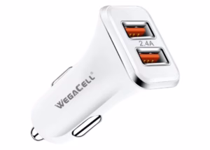 WegaCell Universal Dual Port Fast Charging USB - Car Charger