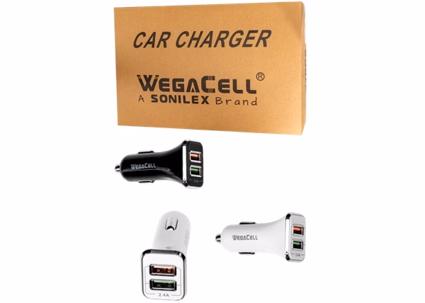 WegaCell Universal Dual Port Fast Charging USB - Car Charger - Image 6