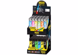 Clipper Jet Flame Torch Lighters 2-Tier Mix 48pk