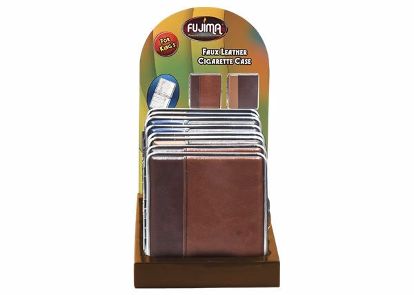 King PU Leather Case with Metal Clip 8pk