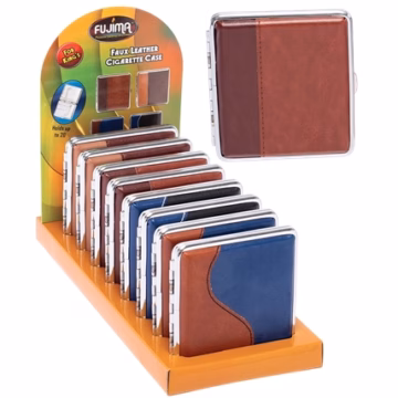 King PU Leather Case with Metal Clip 8pk