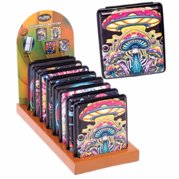 Trippy Mushrooms PU Leather Case - 100s 8pk
