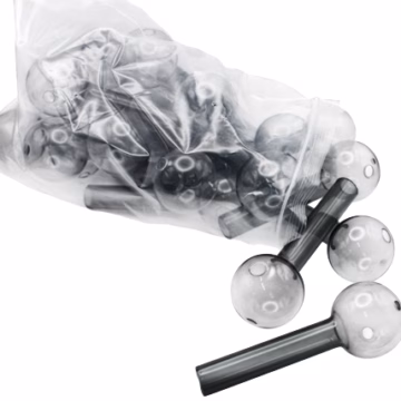20ct 4″ 16mm Jumbo Color Oil Burners – Black