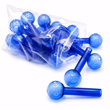 20ct 4″ 16mm Jumbo Color Oil Burners – Blue