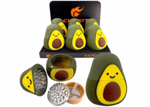 Click It Avocado Metal Herb Grinder 6pk
