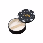 Poker Chip Shape Pill Box Stash Container 24pk