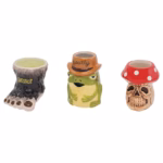 Novelty Shaped Ceramic Shot Glasses 9pk