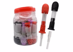 Honeycomb Silicone Glass Nectar Collector with Ceramic Tip 16pk