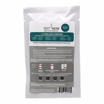Test Now 12 Panel Drug Test Kit - AMP-BAR-BZO-COC-MDMA-MET-MTD-OPI-OXY-PCP-BUP-THC